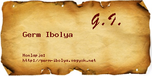 Germ Ibolya névjegykártya