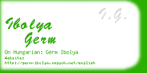 ibolya germ business card